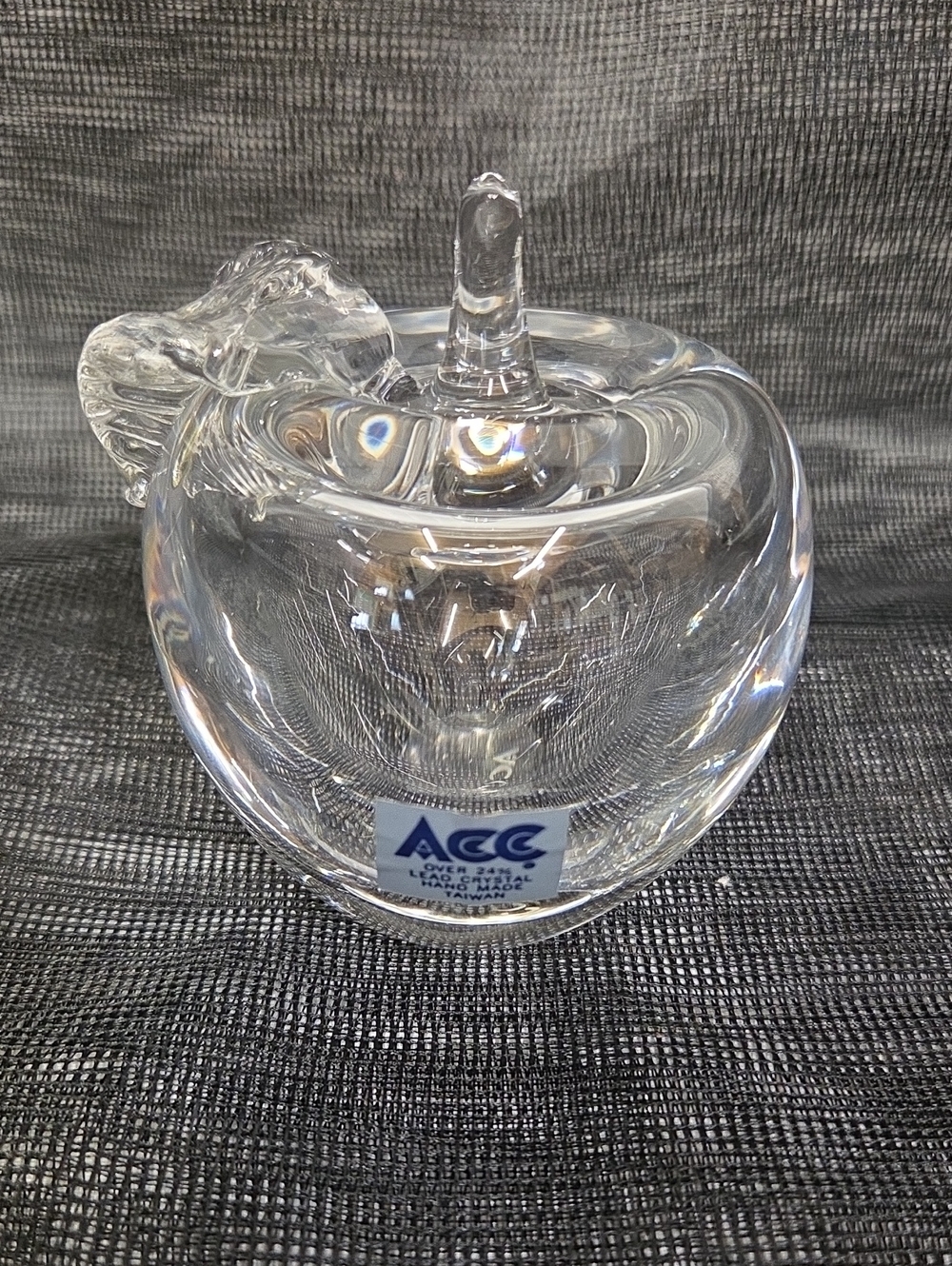 AGG Crystal Apple Paperweight